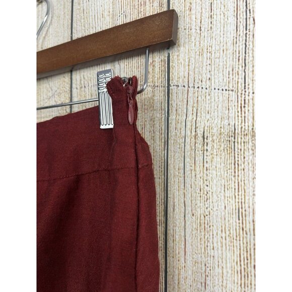 Women Tiered Midi Skirt Sz M Burgundy A-Line Full Boho Western‎ Cowgirl India - Picture 6 of 9